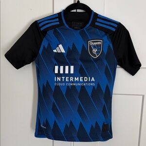 adidas San Jose Quakes Youth Jersey - Blue & Black